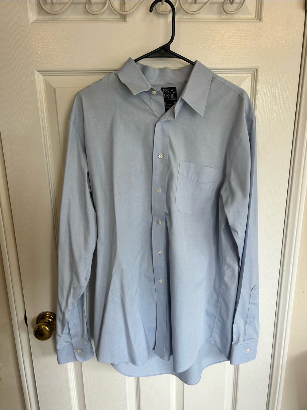 Jos. A. Bank Men's Light Blue Dress Shirt - Button Front